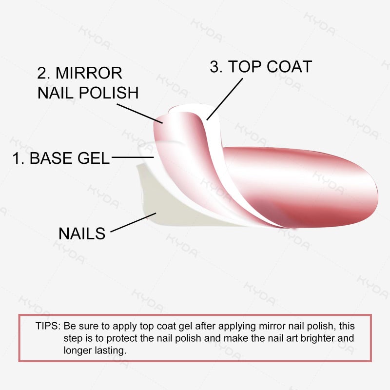 Ownest 12 Colors Mirror Nail Polish Set, Mirror Effect Long Lasting Gorgeous Glossy Manicure Nail Art Decoration, Brilliant Manicure Effect Nail Lacquers Kit-12pcs - Image 2